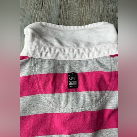 Girls ‘McGregor’ pink & grey striped Polo T-shirt. Like new. - Picture 8 of 8